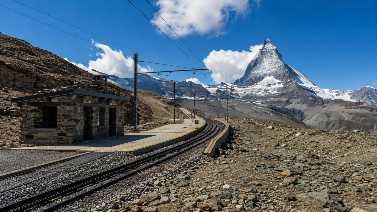 Die Gipfelstation und der Grat des Gornergrats auf 3’089 Metern
